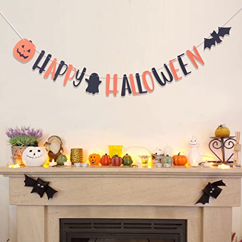 Halloween Banners and Decorations Pack - Bat Signs, Wreaths & Party Flags