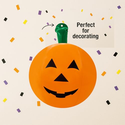 24-Pack Halloween Pumpkin Inflatable Decorations - Outdoor Party & Pool Decor, 16 Inch