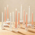 Clear Glass Taper Candle Holders - Set of 12 for Christmas Centerpieces - Variation: Clear