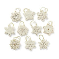 Lenox Snowflake 10-Piece Mini Christmas Hanging Ornament Set - Holiday Decor