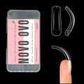 Long Square Claw Transparent Nail Tips - 10 Sizes, Clear, Extra Deep Curve, Soft Gel False Nails - Small Box Variation