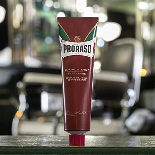 Proraso Nourishing Shave Cream for Coarse Beards – 5.2 Oz, Moisturizing & Soothing