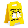 Halloween Decor Funny Ghost Wash Your Hands Sign - Boo Bathroom Sign, Color B