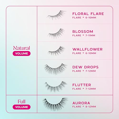 everGREEN Plant Lash Pack - Natural Wispy Full Band False Eyelashes - Flutter Multi-Pack