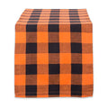 Farmhouse Table Runner 14x72 Inches - Orange & Black Buffalo Check