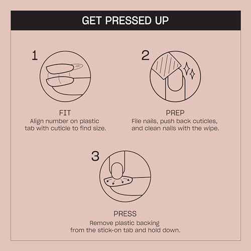 OPI Take Up Space Press-On Nails - Medium Square, Nude with Gold Star Accent, 30 Count - Variation of Take Up Space
