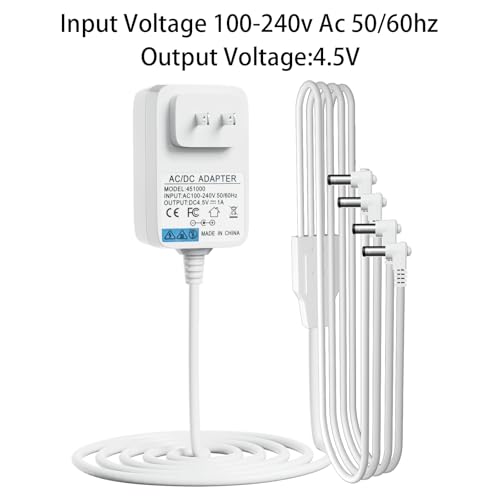 4.5V Christmas Village Light Power Adapter for Lemax Decor - 2 Pack