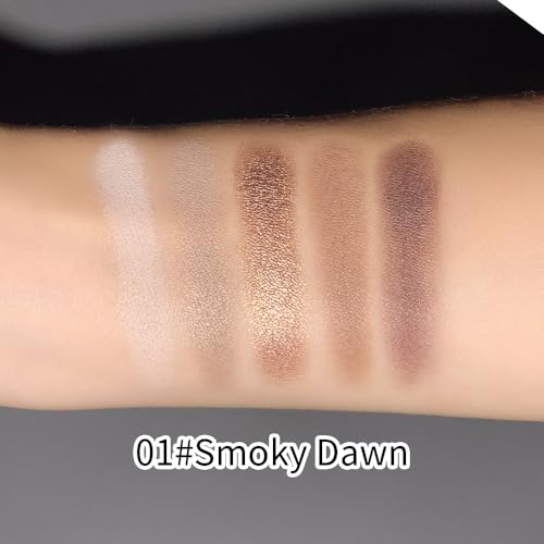 5 Color Eyeshadow Palette - Matte Shimmer Glitter Eye Makeup - B01