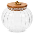 Glass Pumpkin Jar with Lid - 27 Fl Oz Fall Candy Storage Canister