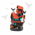 Halloween Haunted Village Decor LED Resin Spooky Town Black