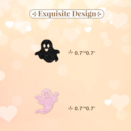 Halloween Confetti Set - Little Boo Ghost Paper Scatter in Black & Pink - 120pcs