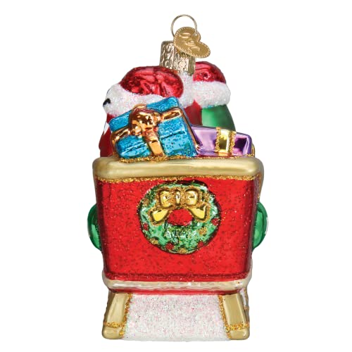 Glass M&M'S Holiday Ornament in Sleigh - Handcrafted Christmas Tree Decoration