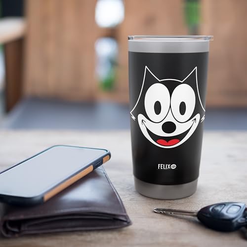 Felix the Cat Big Face Insulated Stainless Steel Tumbler - 20oz Black Variation
