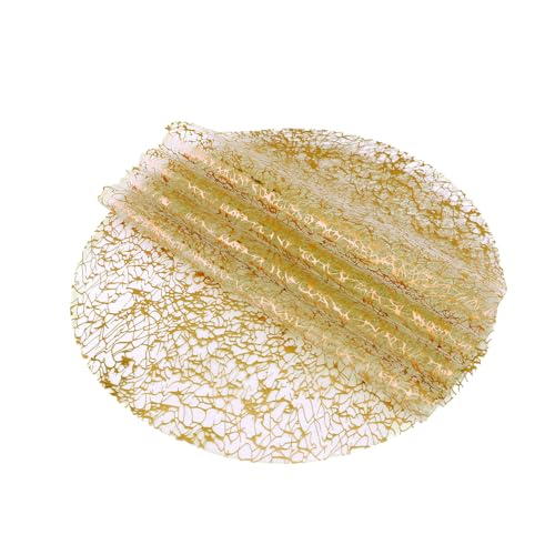 Gold Mesh Disposable Placemats Set of 12 - Christmas & Holiday Table Decor