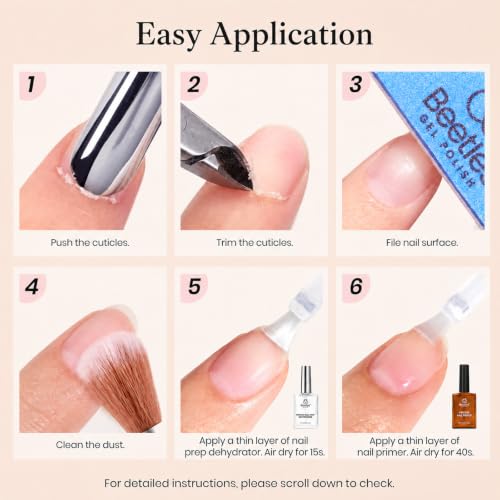 Beetles 15ml Protein Nail Prep Dehydrator & Primer Set - E-Clear-2