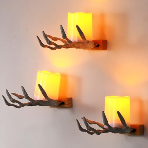 Halloween Wall Decorations Creepy Witch Reaching Hands with Lighted Candles - Gothic Indoor Outdoor Party Decor