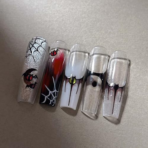 Halloween Bat Nail Stickers 5D Embossed Self-Adhesive Nail Art Decals - Halloween 01