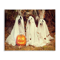 Vintage Halloween Pumpkin Canvas Wall Art - Unframed 20x16 Inches