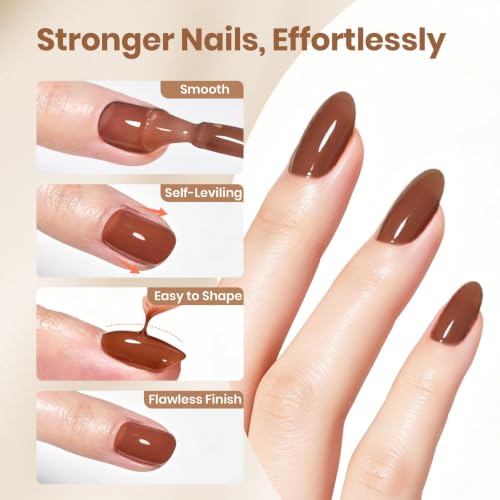 Beetles Builder Nail Gel Kit - F-Maple Ember, 8-in-1 HEMA & TPO-Free