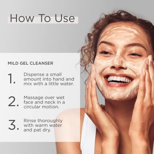 Glytone Mild Gel Cleanser - Exfoliating Face Wash with 4.7% Glycolic Acid - Vegan & Fragrance-Free - 6.7 fl. oz.