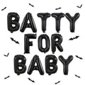Gothic Halloween Baby Shower Decorations Bat Balloon Banner Set