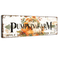 Fall Pumpkin Wall Art Canvas - Rustic Autumn Decor for Kitchen & Door - 6x17 Inches - Pumpkin-1