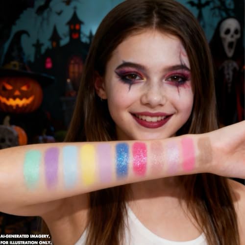 Nightmare Before Christmas Eyeshadow Palette - Multicolor, 50 Shades for Teens & Adults