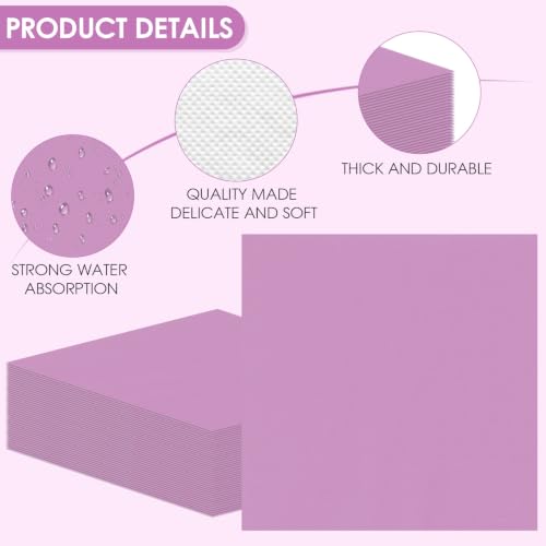 Purple Disposable Paper Napkins - 100pcs for Lunch & Party - Variation: Purple