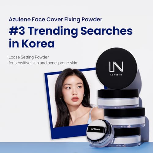 Le' Nubele Azulene Face Fixing Powder 3g Translucent, Talc-Free, Sensitive Skin