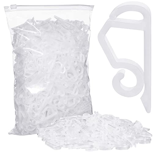 300 Pieces Christmas Light Clips Outdoor Gutter Hooks - White, Reusable & Waterproof