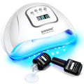 JODSONE M50002 UV LED Nail Lamp with Base & Top Coat Set - Automatic Sensor & 4 Timers