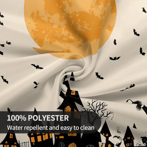 Halloween Round Tablecloth 60 Inch - Haunted House Bats Variation