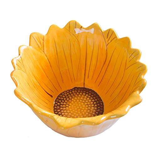 Sunflower-Shaped Candy Bowl - 6-Inch Porcelain Snack Dish, 1 PC