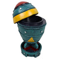 Mini Nuke Rocket Model Figurine with Storage Box - Retro Sci-Fi Desk Decor