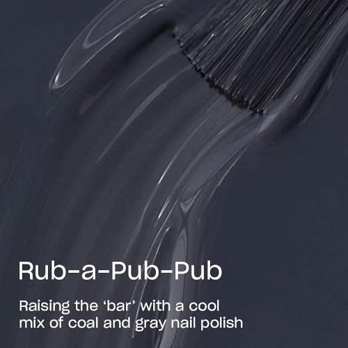 OPI Rub-a-Pub-Pub Opaque Dark Gray Nail Lacquer - Long Lasting & Chip Resistant