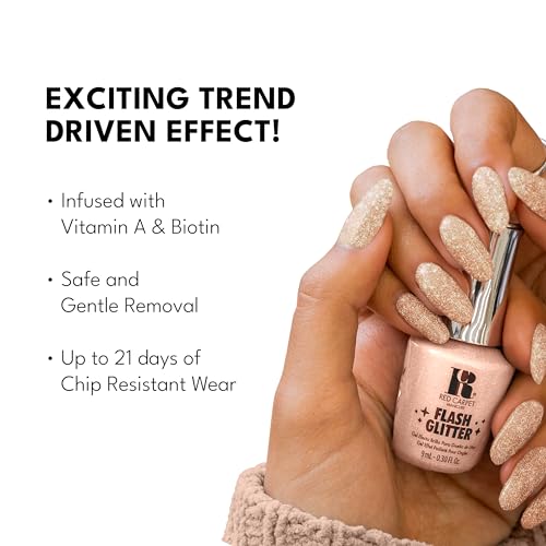 Red Carpet Manicure Glisten While I Glow Glitter Gel - Flash-Activated Sparkle & Long-Lasting Manicure