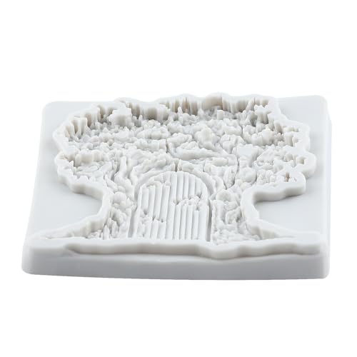 Fairy Garden Wooden Door Silicone Mold - Tree House Fondant & Chocolate Mold - Style D