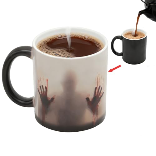 Color Changing Zombie Ceramic Mug 11oz - Spooky Halloween Coffee Cup with Variation Style1