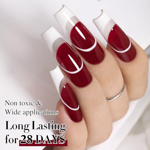 Double Rhythm 15ML Gel Polish - Burgundy Red, Same Color, Soak Off UV/LED