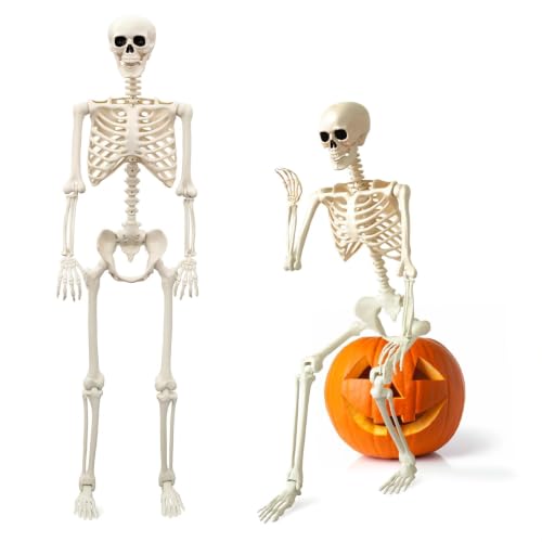 Life Size Skeleton Halloween Decoration 5.4FT - Easy to Pose & Reusable - Oceanite