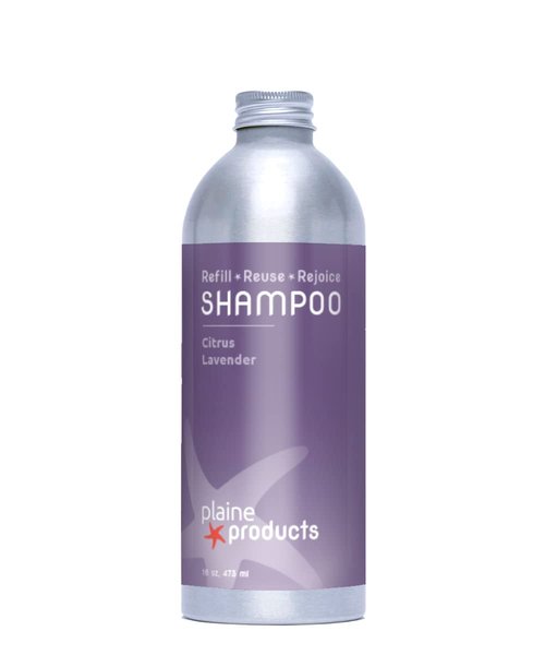 Plaine Products Eco-Friendly Shampoo - Citrus Lavender - Sulfate/Paraben/Phthalate Free, 16 oz (Refill Bottle - No Pump)