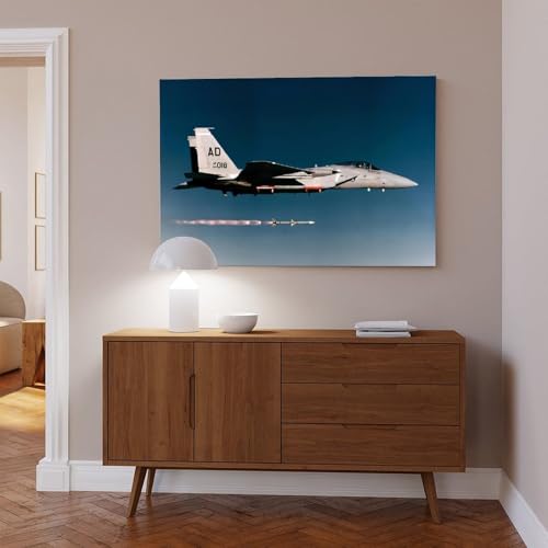 Unframed F-15 Eagle Jet Fighter Wall Art Poster - 24x16 Inches