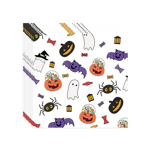 Halloween Ghost Paper Plates and Napkins Party Set for 20 Guests