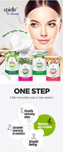 Tea Tree Makeup Remover Wipes - Gentle Facial Cleansing Towelettes, 60 Count
