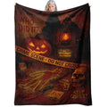 Halloween Crime Scene Blanket 60x50 Inches - Spooky Mystery Throw Blanket with Crime Scene Design - Variation of THIS listing