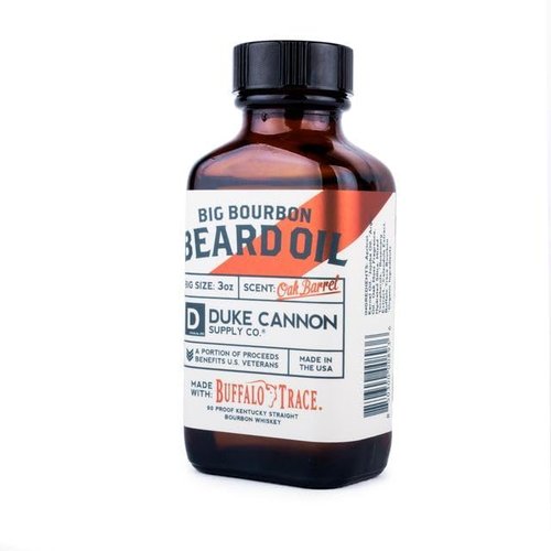 Duke Cannon Big Bourbon Beard Oil - Premium Organic Blend with Apricot Kernel, Argan, and Jojoba Oils, Oak Barrel Scent, 3 oz.
