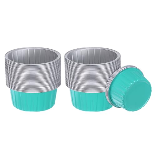 Green Blue Aluminum Cupcake Liners 100pcs 5oz Baking Cups for Birthday & Weddings