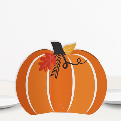 Fall Pumpkin Centerpieces Set of 8 - 3D Autumn Table Decor for Thanksgiving & Halloween
