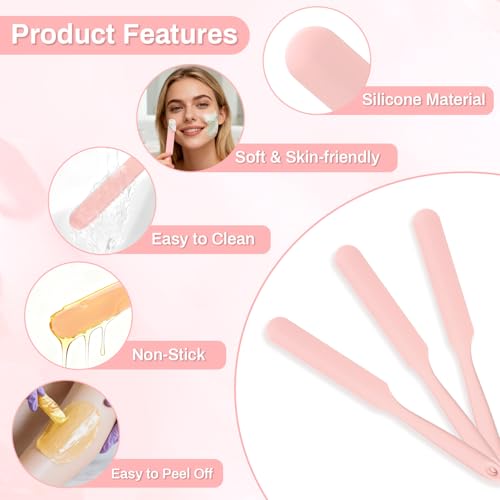 Reusable Silicone Wax Applicator Spatulas for Hair Removal & Beauty