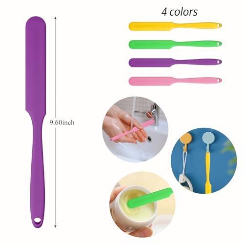 Reusable Pink Silicone Wax Applicator Spatula - Hair Removal & Body Use, Size 1